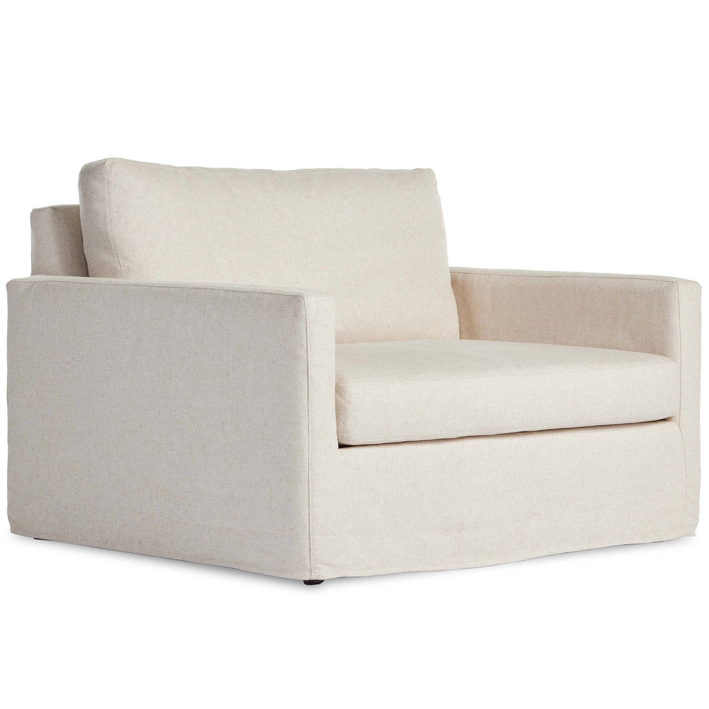 Maddox Slipcover Chair And A Half Evere Oatmeal High Fashion Home 8125