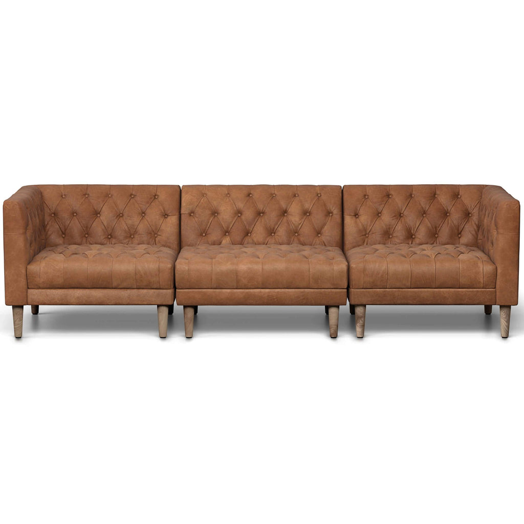 Williams Leather 3 Piece Sofa