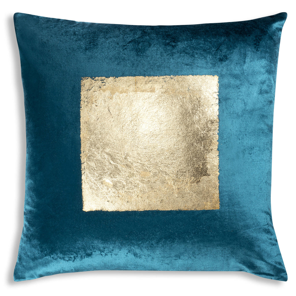 Teal and 2024 gold cushions