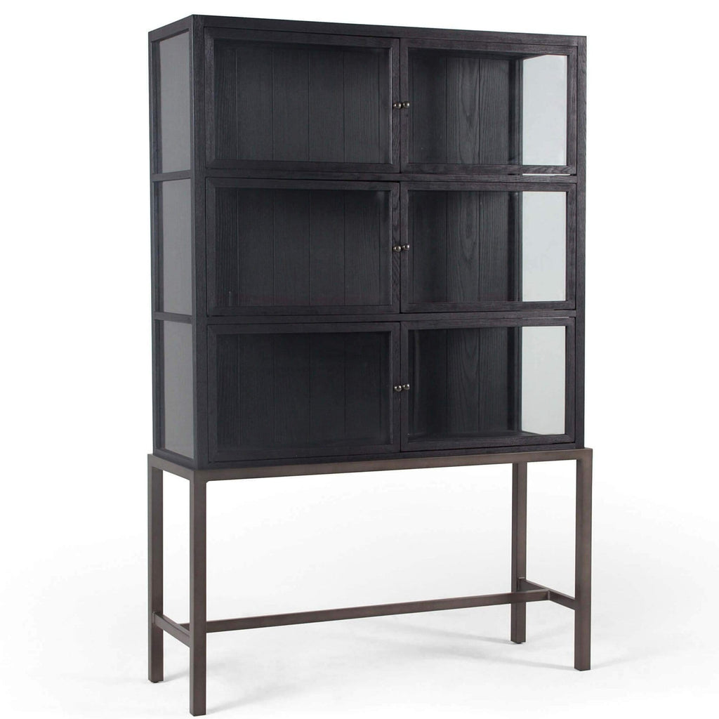 Spencer Curio Cabinet, Drifted Black – High Fashion Home