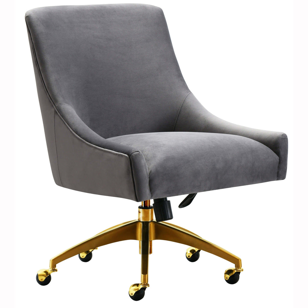 Grey and deals gold swivel chair