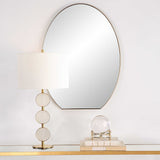 Cabell Oval Mirror, Brass-Accessories-High Fashion Home