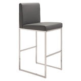 Genoa Bar Stool, Gray-Furniture-High Fashion Home