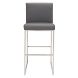 Genoa Bar Stool, Gray-Furniture-High Fashion Home