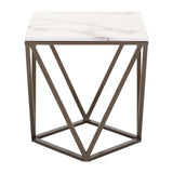 Tintern End Table, White-Furniture - Accent Tables-High Fashion Home