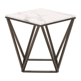 Tintern End Table, White-Furniture - Accent Tables-High Fashion Home