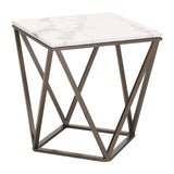 Tintern End Table, White-Furniture - Accent Tables-High Fashion Home