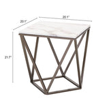 Tintern End Table, White-Furniture - Accent Tables-High Fashion Home