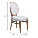 Regents Dining Chair, Walnut & Light Gray, Set of 2-Furniture - Dining-High Fashion Home