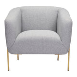 Micaela Armchair, Gray-Furniture - Chair-High Fashion Home