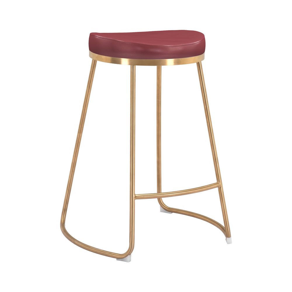 Bree Counter Stool, Burgundy, Set of 2