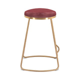 Bree Counter Stool, Burgundy, Set of 2