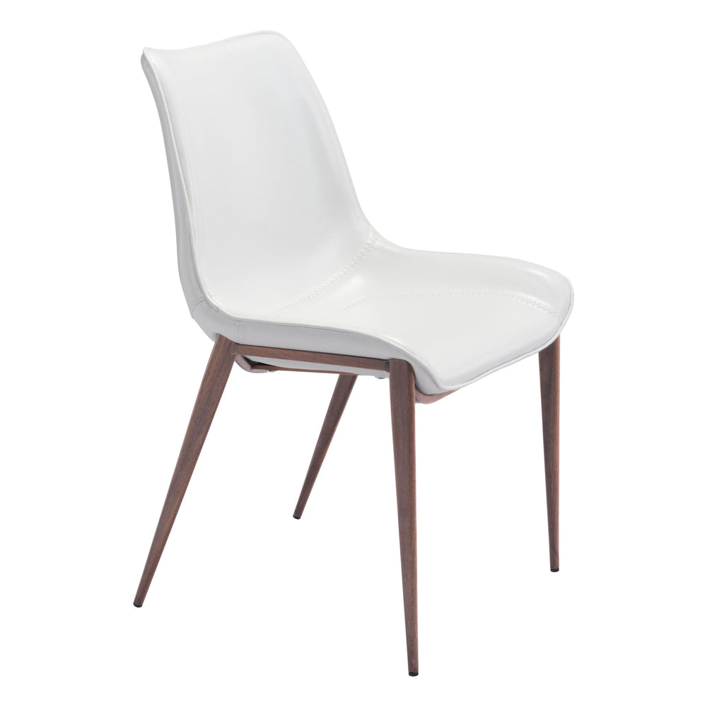 Magnus Dining Chair, White, Set of 2-Furniture - Dining-High Fashion Home