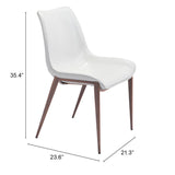 Magnus Dining Chair, White, Set of 2-Furniture - Dining-High Fashion Home