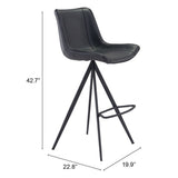 Aki Barstool, Black, Set of 2