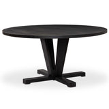 Cobain 60" Round Dining Table, Flint Black-Furniture - Dining-High Fashion Home