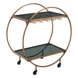 Arc Bar Cart, Brass-Furniture-High Fashion Home