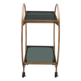 Arc Bar Cart, Brass-Furniture-High Fashion Home