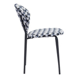 Clyde Dining Chair, Geometric Print & Black, Set of 2-Furniture - Dining-High Fashion Home