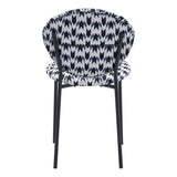 Clyde Dining Chair, Geometric Print & Black, Set of 2-Furniture - Dining-High Fashion Home