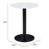 Alto Bistro Table, White-Furniture - Accent Tables-High Fashion Home