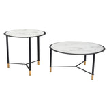 Davis Coffee Table, White, Set of 2-Furniture - Accent Tables-High Fashion Home