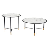 Davis Coffee Table, White, Set of 2-Furniture - Accent Tables-High Fashion Home