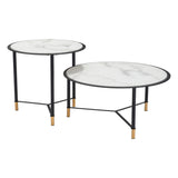 Davis Coffee Table, White, Set of 2-Furniture - Accent Tables-High Fashion Home