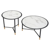 Davis Coffee Table, White, Set of 2-Furniture - Accent Tables-High Fashion Home