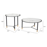 Davis Coffee Table, White, Set of 2-Furniture - Accent Tables-High Fashion Home