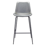 Byron Bar Stool, Gray-Furniture-High Fashion Home