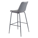 Byron Bar Stool, Gray-Furniture-High Fashion Home