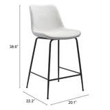 Byron Counter Stool, White