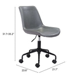 Byron Office Chair, Gray-Furniture - Office-High Fashion Home