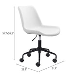 Byron Office Chair, White-Furniture - Office-High Fashion Home