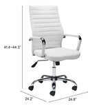 Primero Office Chair, White-Furniture - Office-High Fashion Home