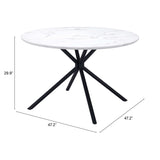 Amiens Dining Table, White-Furniture - Dining-High Fashion Home