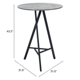 Metz Bar Table, Gray-Furniture - Accent Tables-High Fashion Home