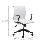 Stacy Office Chair White-Furniture - Office-High Fashion Home