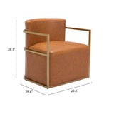 Xander Chair, Brown-Furniture - Chair-High Fashion Home