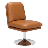 Rory Swivel Chair, Brown-Furniture - Chair-High Fashion Home