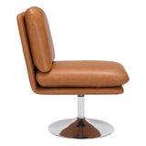 Rory Swivel Chair, Brown-Furniture - Chair-High Fashion Home