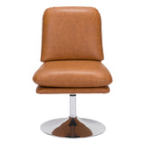 Rory Swivel Chair, Brown-Furniture - Chair-High Fashion Home