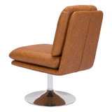 Rory Swivel Chair, Brown-Furniture - Chair-High Fashion Home