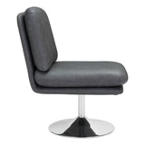 Rory Swivel Chair, Gray-Furniture - Chair-High Fashion Home