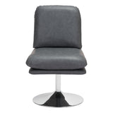 Rory Swivel Chair, Gray-Furniture - Chair-High Fashion Home