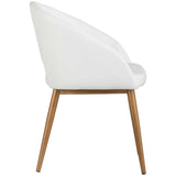 Thatcher Dining Chair, Snow/Champagne Gold-Furniture - Dining-High Fashion Home