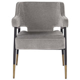 Derome Dining Arm Chair, Polo Club Stone-Furniture - Dining-High Fashion Home