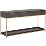 Rebel Console Table w/Drawers, Charcoal Grey