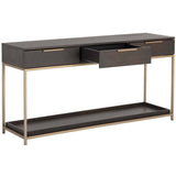 Rebel Console Table w/Drawers, Charcoal Grey